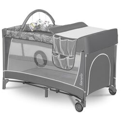Манеж-кровать Lionelo Flower (Grey Stone)