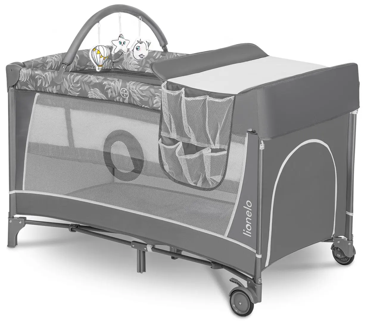 Манеж-кровать Lionelo Flower (Grey Stone)