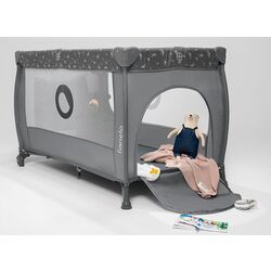 Манеж-кровать 2в1 Lionelo Stefi Plus (Grey/White) Thumb