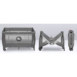 Манеж-кровать 2в1 Lionelo Stefi Plus (Grey/White) Thumb