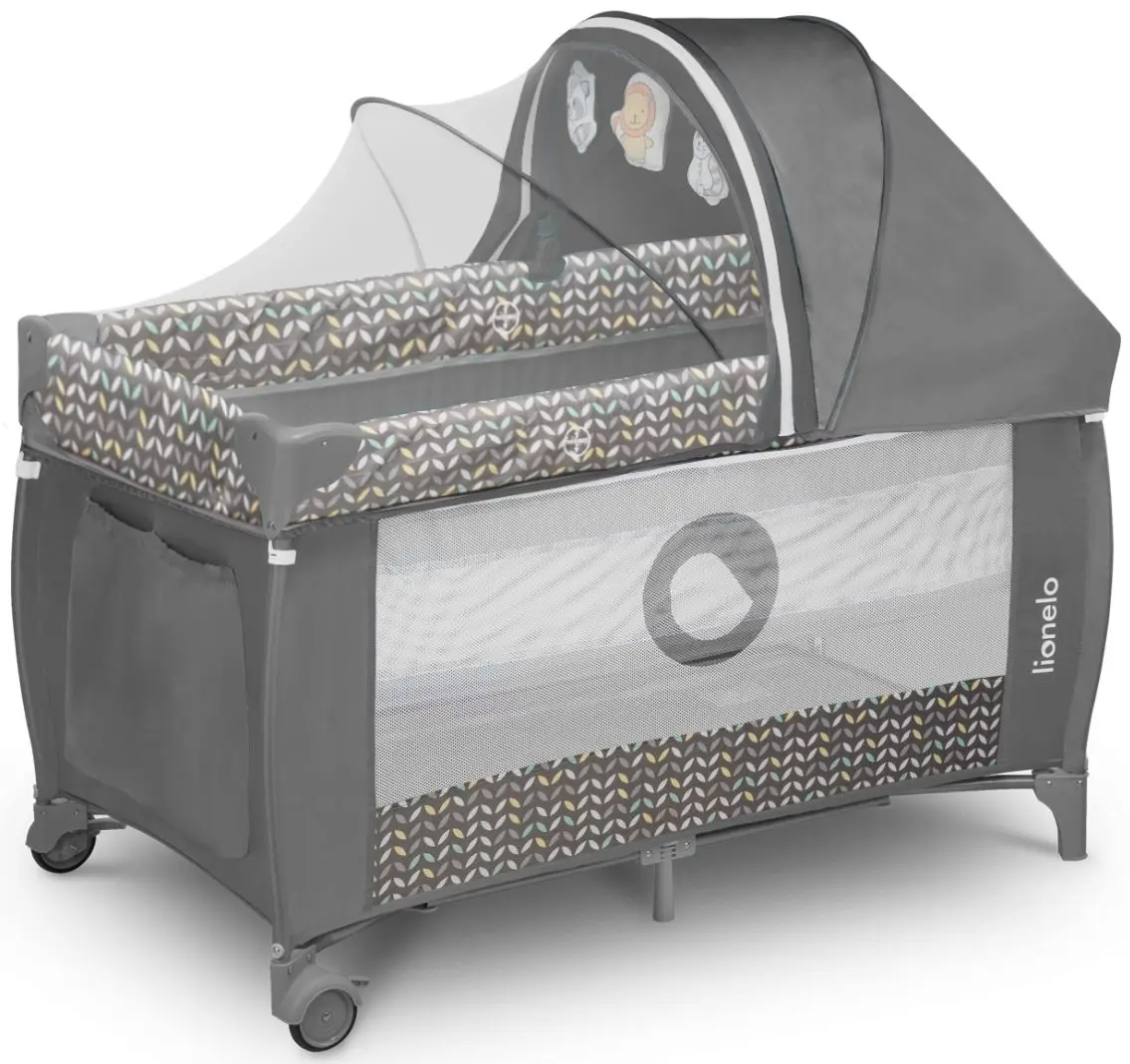 Манеж-кровать Lionelo Sven Plus (Grey Scandi)