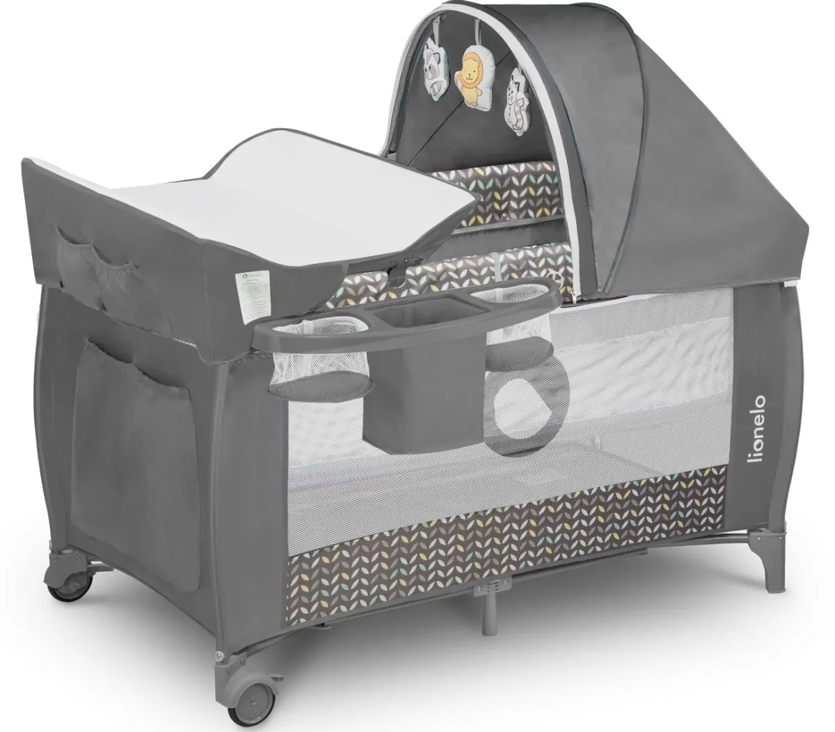 Манеж-кровать Lionelo Sven Plus (Grey Scandi)