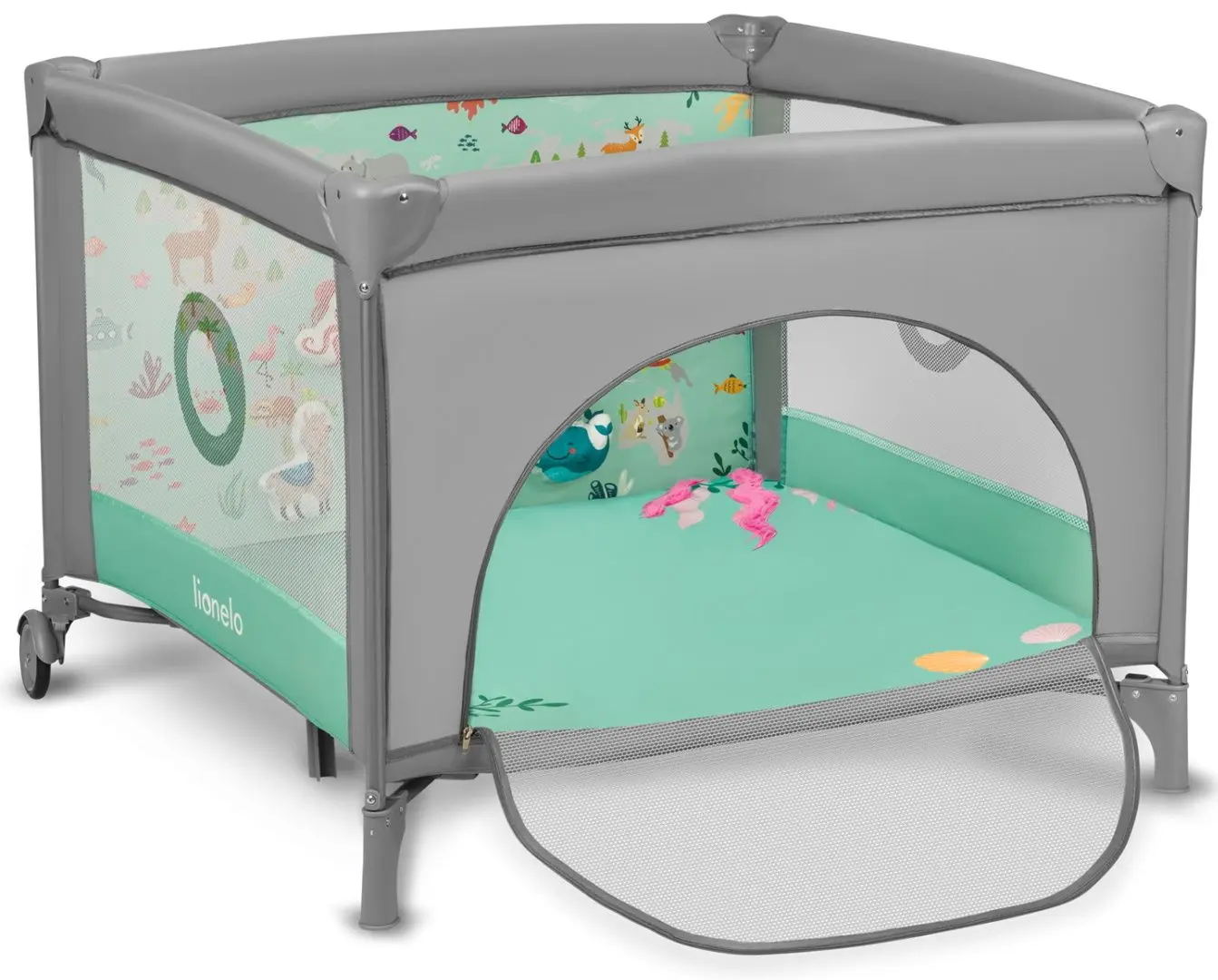 Манеж Lionelo Mille (Grey/Green)