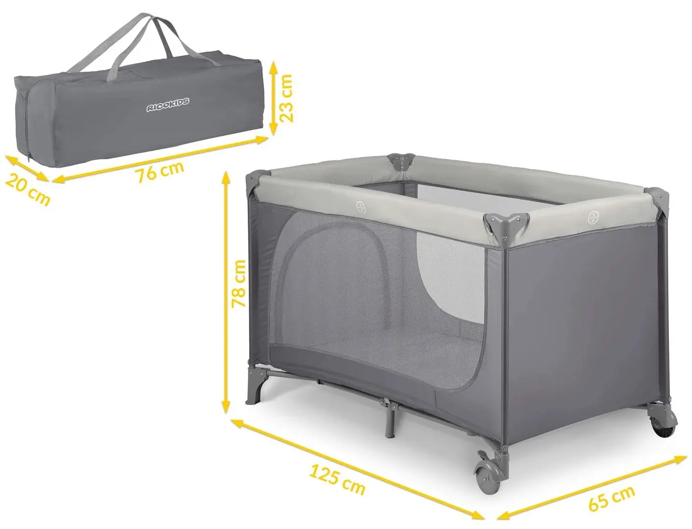 Манеж-кровать Ricokids RK-240 (Grey)