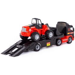 Auto-remorca + tractor-incarcator Polesie Mammoet Volvo (Black/Red) Thumb