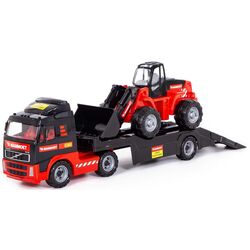 Автомобиль-трейлер + трактор-погрузчик Polesie Mammoet Volvo (Black/Red)