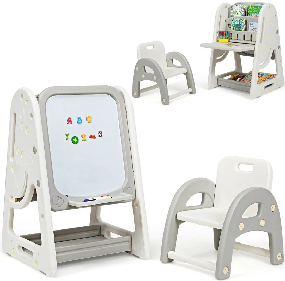 Доска для рисования 2в1 Costway BB5639HS (Gray) - 2