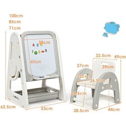 Доска для рисования 2в1 Costway BB5639HS (Gray) Thumb
