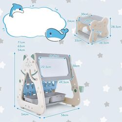 Доска для рисования 3в1 Costway TP10058NY (White/Grey) Thumb