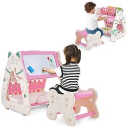 Tabla pentru desen 3in1 Costway TP10058PI (White/Pink) Thumb