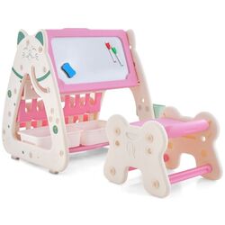 Доска для рисования 3в1 Costway TP10058PI (White/Pink)