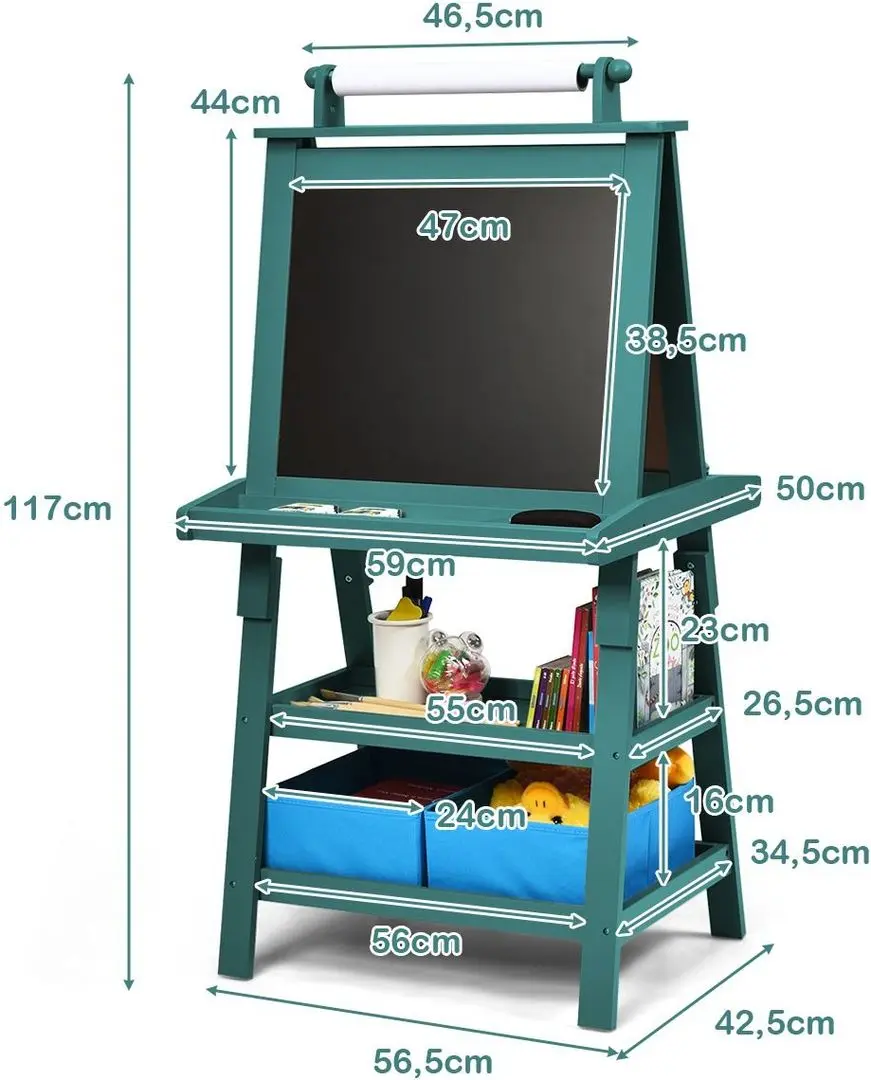 Tabla de desen 3in1 Costway TY327442BL (Turquoise/Blue)