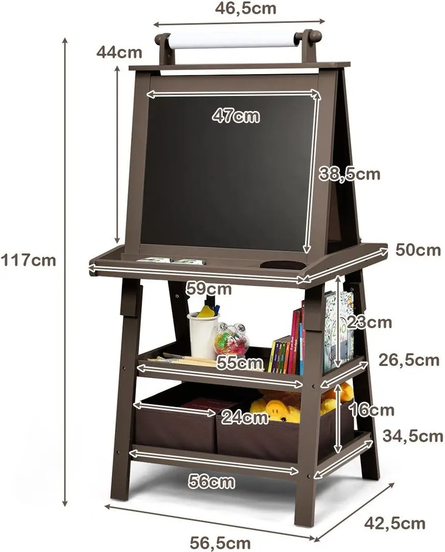 Tabla de desen 3in1 Costway TY327442CF (Coffee-Brown)