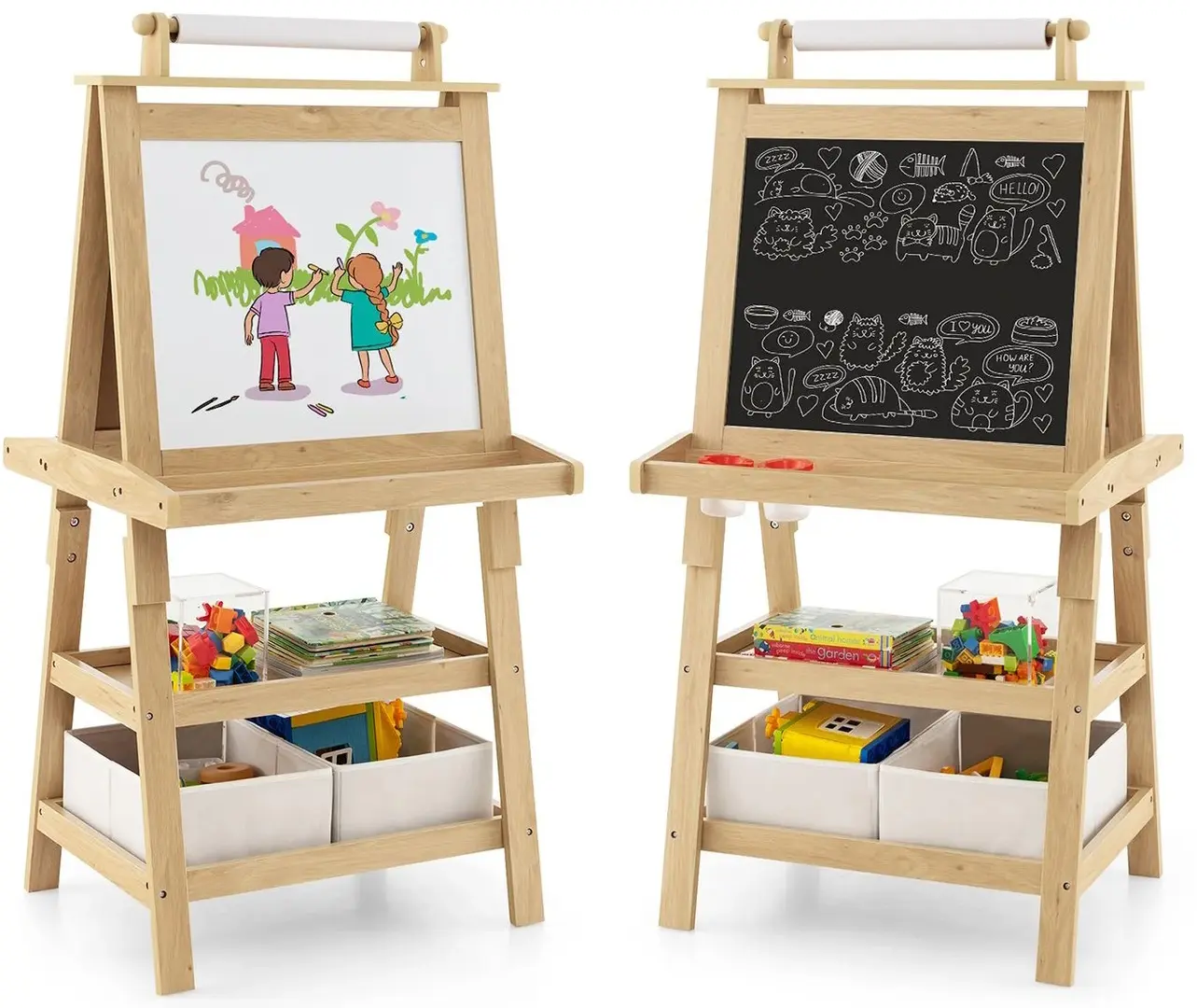 Доска для рисования 3в1 Costway TY327442NA (Natural)