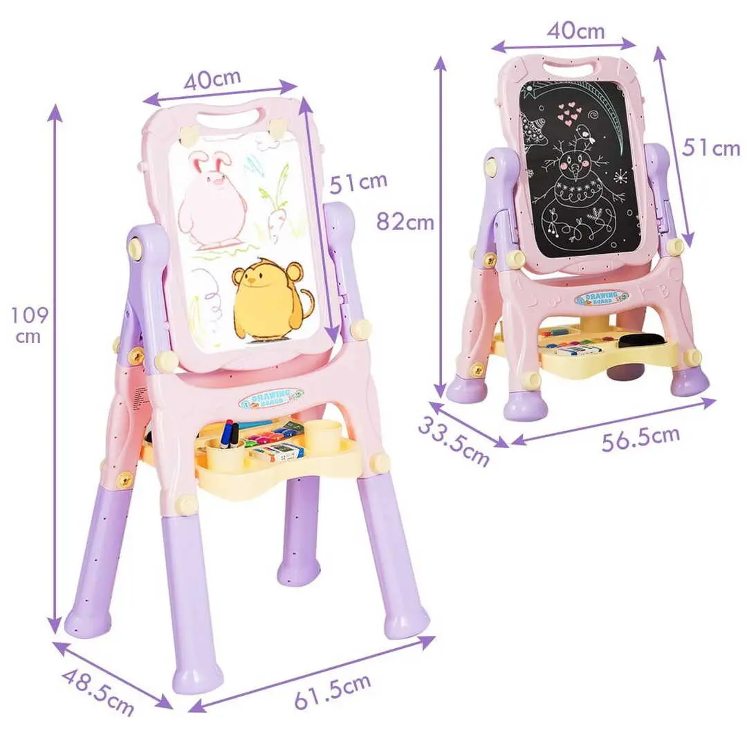 Tabla magnetica pentru desen 2in1 Costway TY339283PU (Purple) - 3