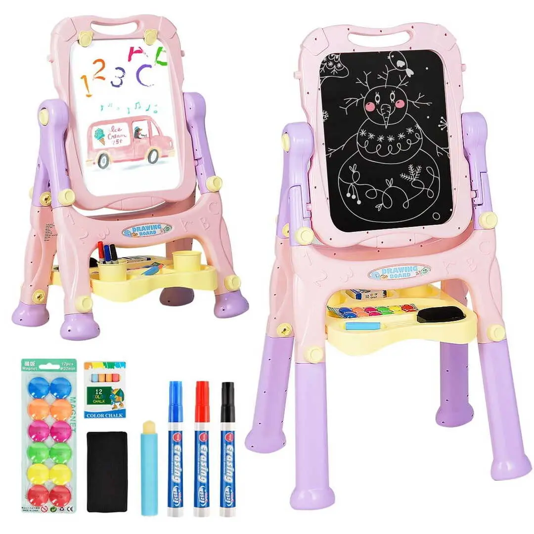 Tabla magnetica pentru desen 2in1 Costway TY339283PU (Purple) - 5