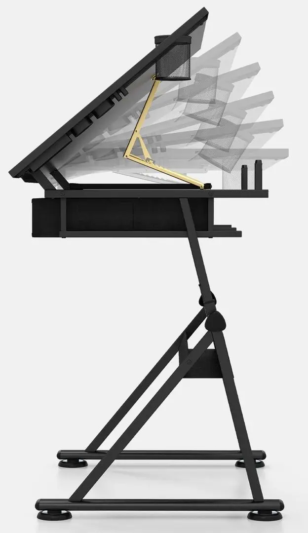 Masa de desen + taburet Costway HW52822BK (Black) - 3