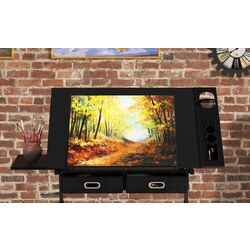 Masa de desen + taburet Costway HW52822BK (Black) Thumb