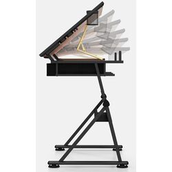 Стол для рисования + табурет Costway HW52822NA (Natural/Black) Thumb