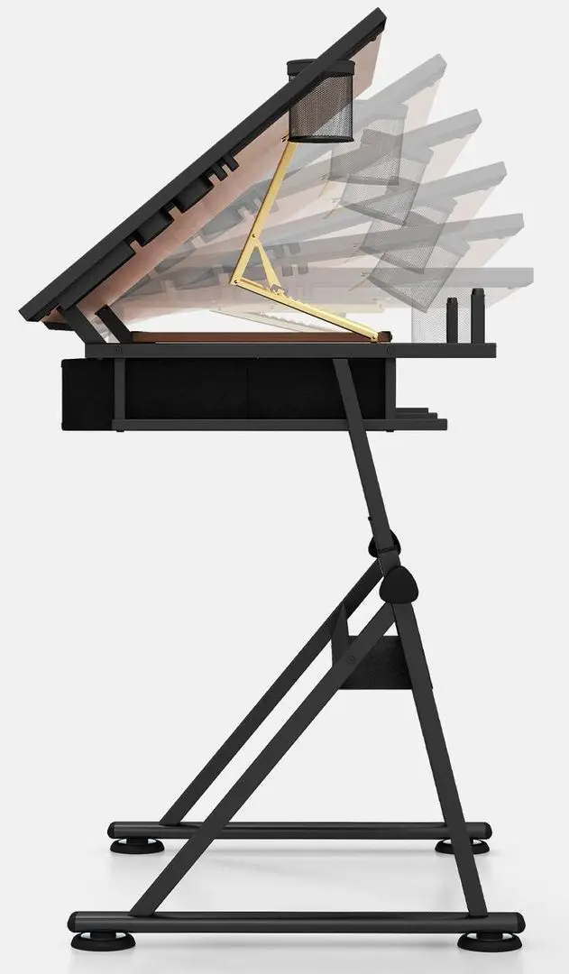 Стол для рисования + табурет Costway HW52822NA (Natural/Black) - 3