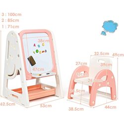 Masa-sevalet Costway BB5639OR (Pink/White) Thumb