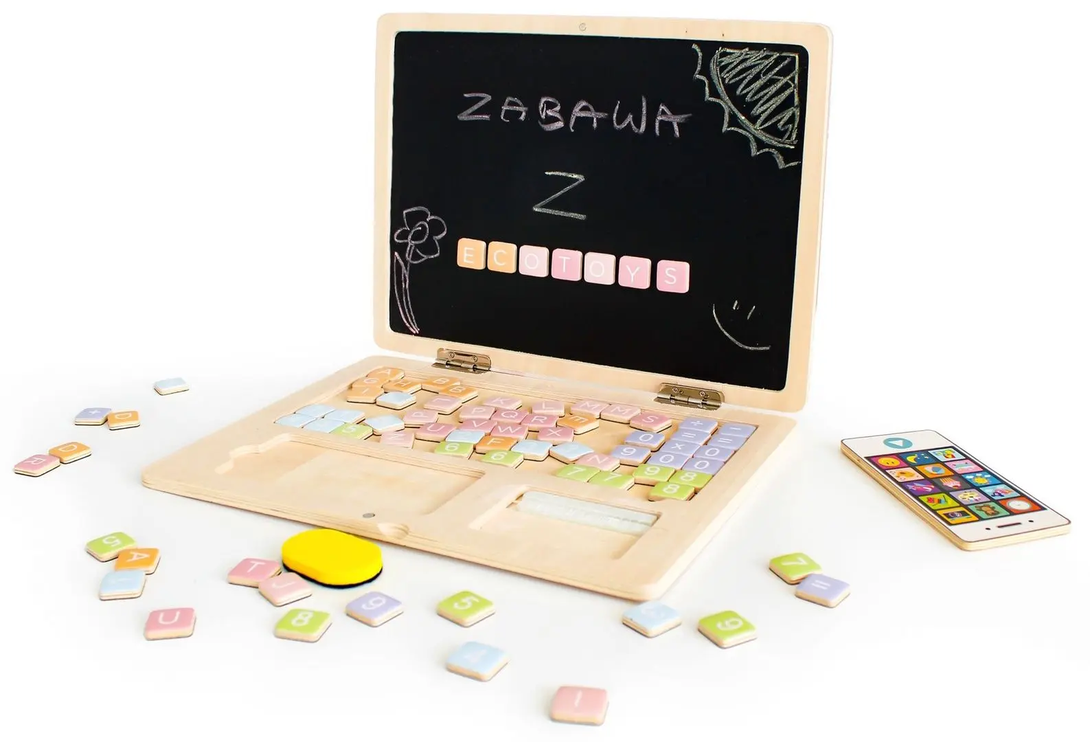 Tabla magnetica 2in1 Ecotoys G068 (Pink)