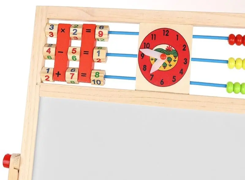 Доска для рисования двусторонняя 6в1 Kruzzel 9449 (Wood/Black) - 11