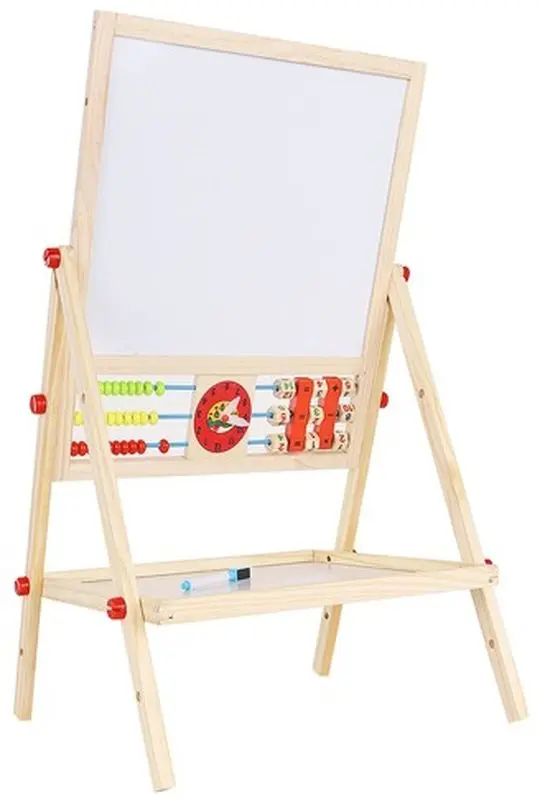 Доска для рисования двусторонняя 6в1 Kruzzel 9449 (Wood/Black) - 3