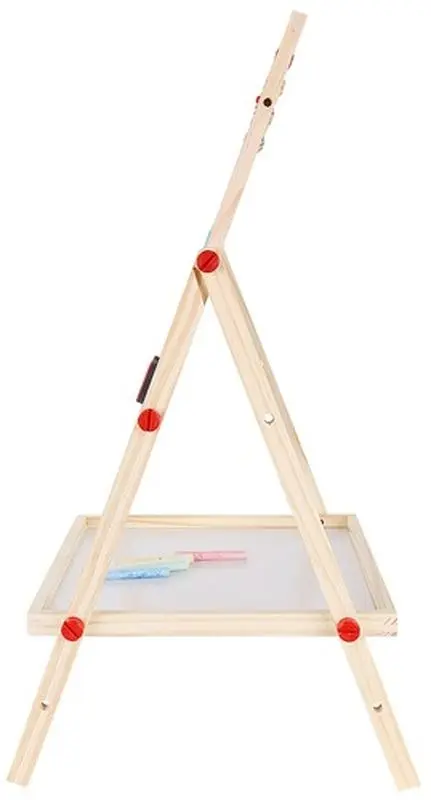 Доска для рисования двусторонняя 6в1 Kruzzel 9449 (Wood/Black) - 4