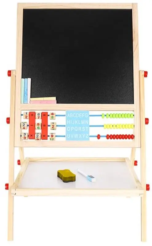 Доска для рисования двусторонняя 6в1 Kruzzel 9449 (Wood/Black) - 9