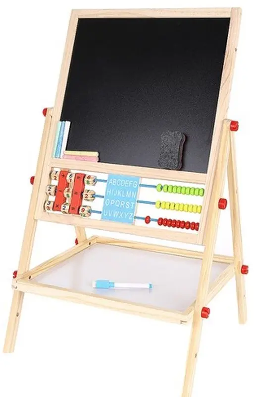 Доска для рисования двусторонняя 6в1 Kruzzel 9449 (Wood/Black)