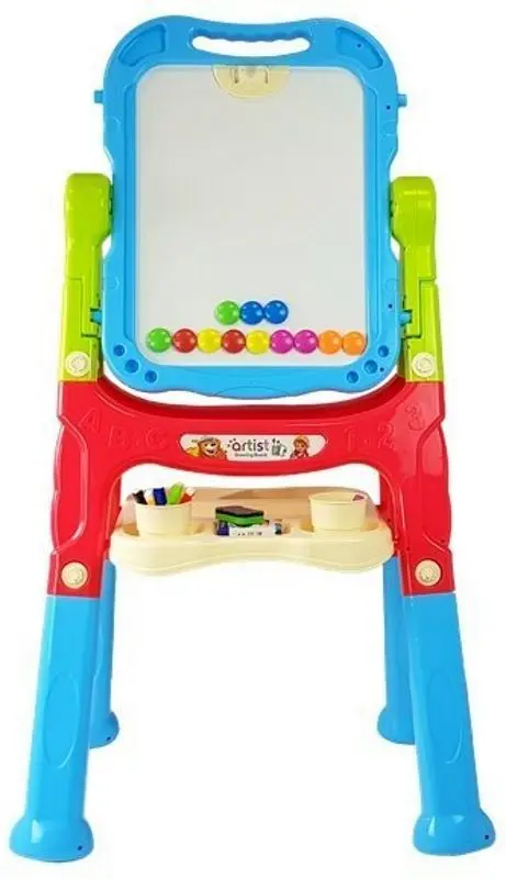 Доска для рисования 2в1 LeanToys Easel Painting Genius (Red/Blue)