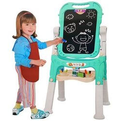 Доска для рисования 2в1 LeanToys Easel Painting Genius (White/Blue) Thumb