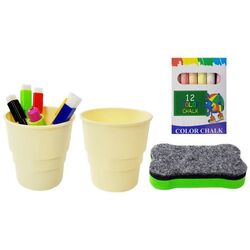 Доска для рисования 2в1 LeanToys Easel Painting Genius (White/Blue) Thumb