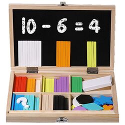Магнитная доска для обучения 2в1 LeanToys Maths (Wooden)