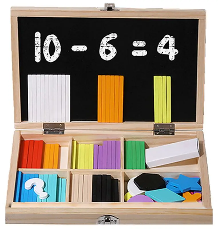 Магнитная доска для обучения 2в1 LeanToys Maths (Wooden)