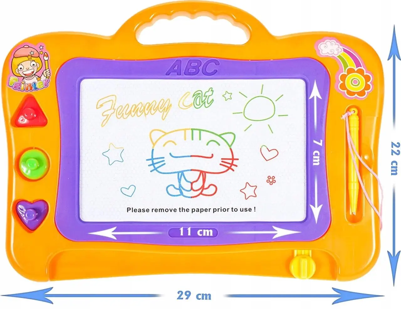 Магнитная доска MalPlay 29х22 cm (Orange) - 2