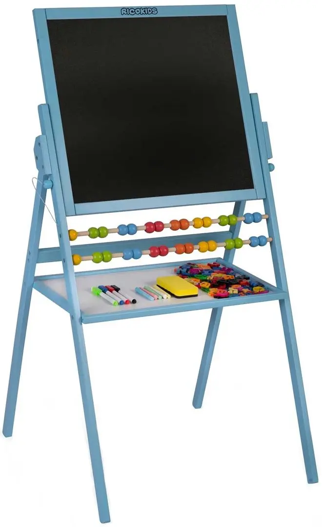 Tabla magnetica pentru desen 2in1 Ricokids Tablica (Blue)