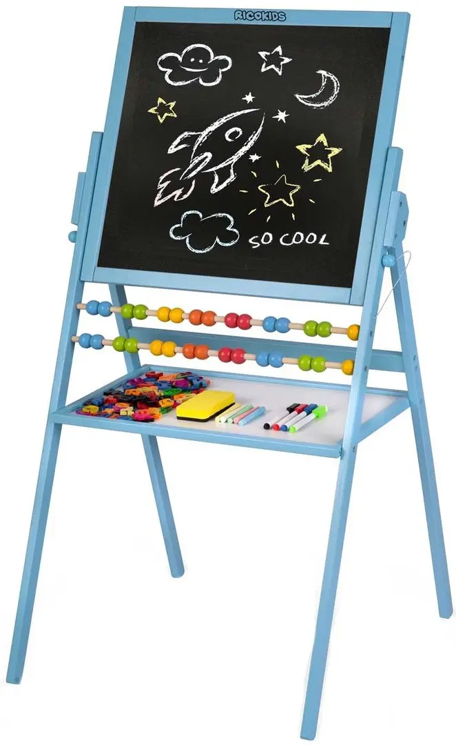 Tabla magnetica pentru desen 2in1 Ricokids Tablica (Blue)