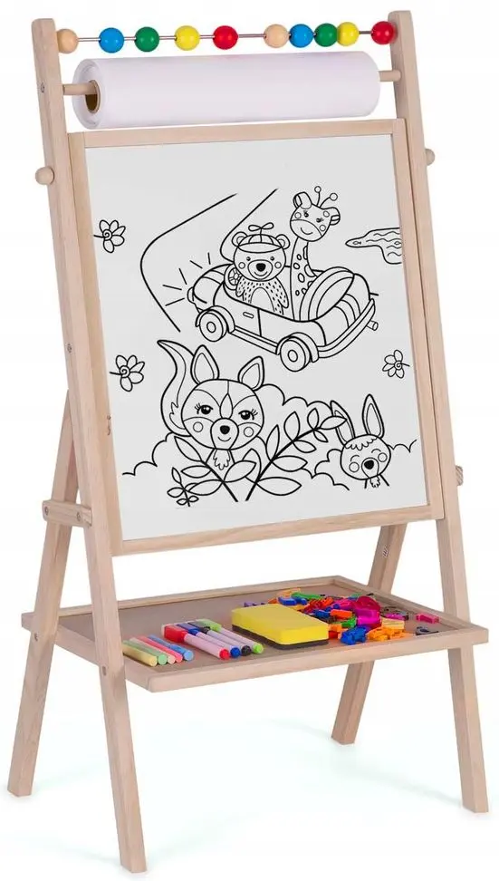Tabla magnetica pentru desen 2in1 Ricokids Tablica Obrotowa (Wood)