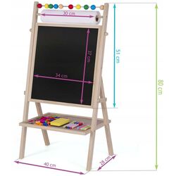 Tabla magnetica pentru desen 2in1 Ricokids Tablica Obrotowa (Wood) Thumb