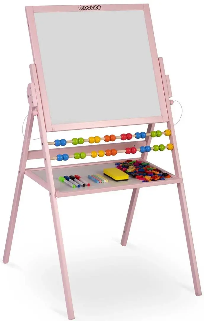 Tabla magnetica pentru desen 2in1 Ricokids Tablica (Pink)