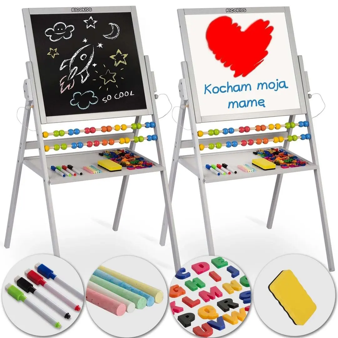 Tabla magnetica pentru desen Ricokids 780000 (Grey)