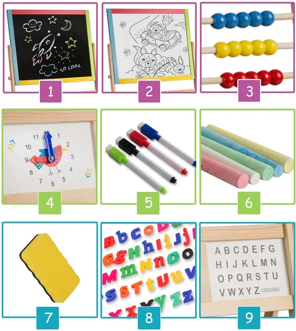 Tablă magnetică pentru desen Ricokids 780100 (Multicolour)