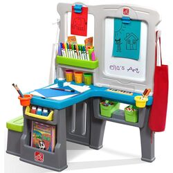 Стол-мольберт Step2 Great Creations Art Center (Blue/Gray/White)