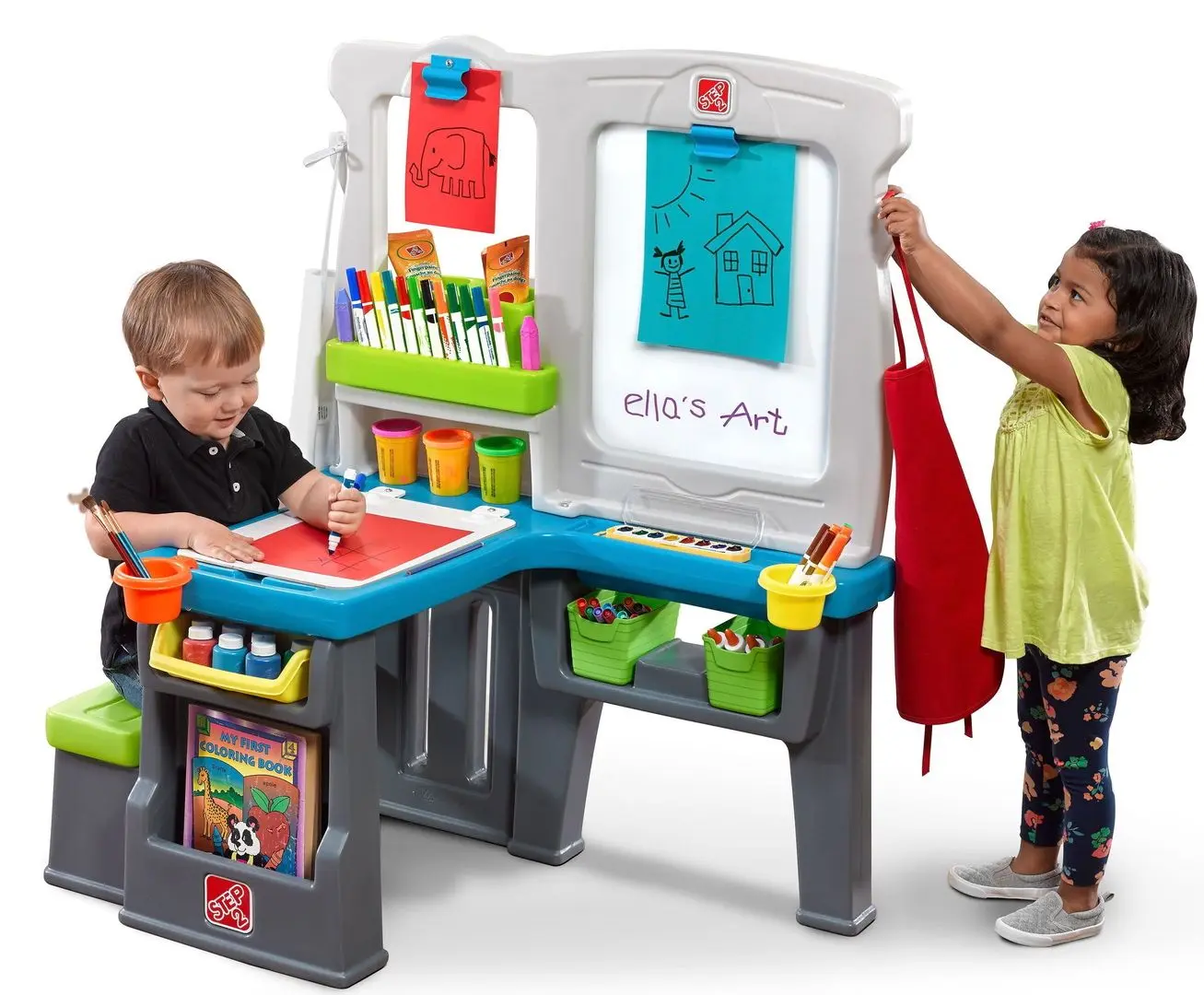 Masa-sevalet Step2 Great Art Center (Blue/Gray/White) - 5