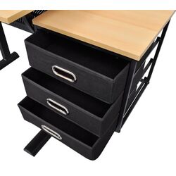 Стол для рисования + табурет VidaXL 20088 (Natural/Black) Thumb