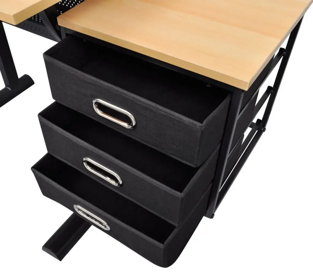 Стол для рисования + табурет VidaXL 20088 (Natural/Black)