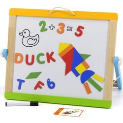 Tabla magnetica Viga Toys Dry Erase and Chalk 44545 Thumb