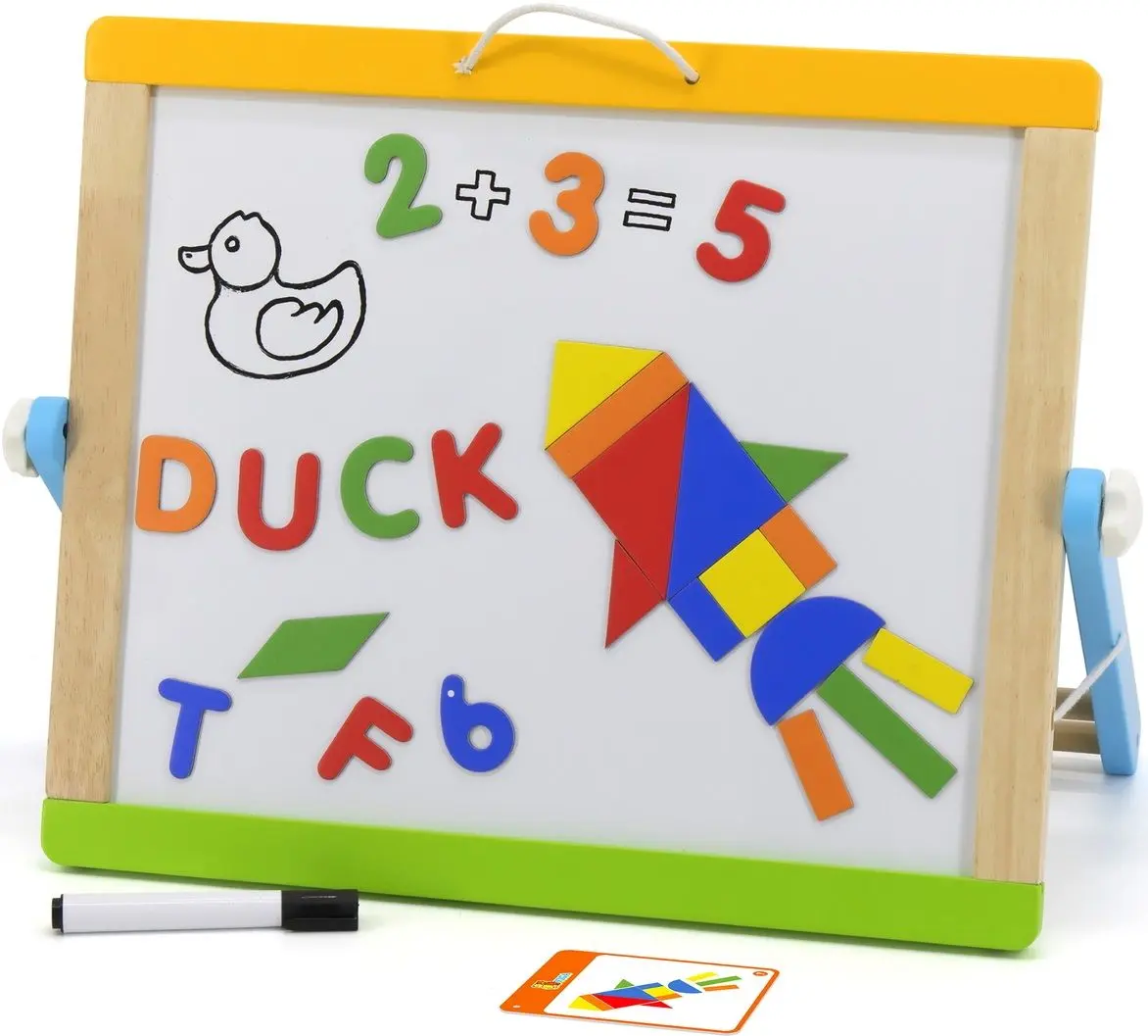 Tabla magnetica Viga Toys Dry Erase and Chalk 44545